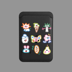 Simple Cute Graffiti Pattern Magnetic Card Holder