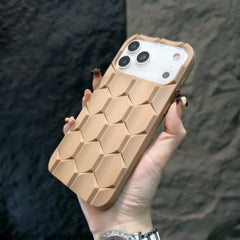 3D Honeycomb Cube Matte Phone Case For iPhone | Soft Silicone Shockproof Armor Cover