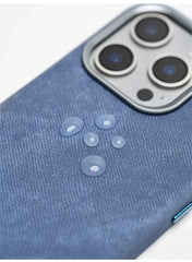 Canvas Texture Fabric MagSafe Case for iPhone | Metallic Camera Trim | Premium Cloth Phone Cover