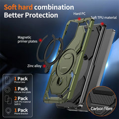 Heavy Duty Armor Rigged MagSafe Phone Case for Samsung Galaxy with Kickstand