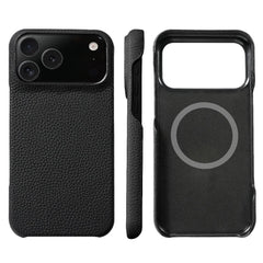 Cowhide Leather Magnetic Magsafe Phone Case for iPhone