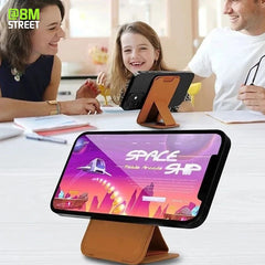 MagSafe Magnetic Leather Wallet with Folding Kickstand For iPhone & Samsung | Slim Card Holder Phone Stand