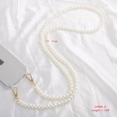 Pearl Chain Crossbody Strap | Shockproof Acrylic Lanyard Phone Case for iPhone