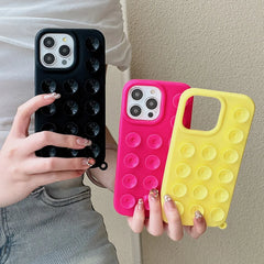 Soft Silicone Suction Cup Phone Case For iPhone