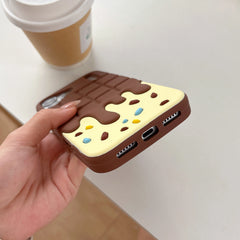 3D Melting Chocolate Bar Phone Case for iPhone | Shockproof Soft Silicone Case