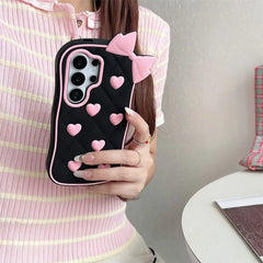 3D Cartoon Kitten Bowknot Case For Samsung Galaxy