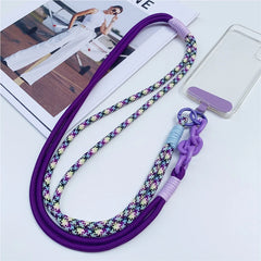 Universal Multi-Functional Phone Lanyard Strap | Adjustable Sport Braided Neck Rope &amp; Crossbody Shoulder Sling with Secure Anti-Loss Case Tab