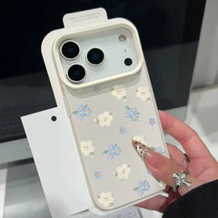 Aesthetic Textured Floral iPhone Case | Vintage Garden Pattern Matte Protective Cover