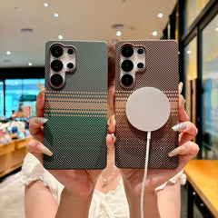 Slim Kevlar Carbon Fiber Magnetic Phone Case For Samsung