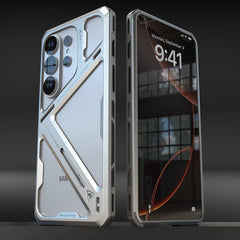 Metal Armor Frame Aluminum Alloy Back Cover for Samsung