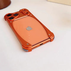 Metal Aluminum Alloy Frame Phone Case For iPhone  | Acrylic Transparent Phone Cover