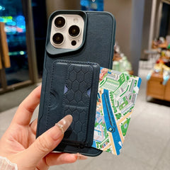 Business Leather Texture with Card Holder Slot and Stand Phone Case For iPhone