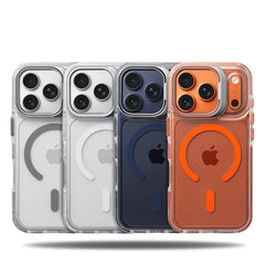 Transparent MagSafe Lens Bracket Case for iPhone