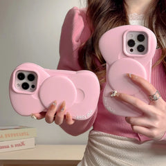 Cute Pink Bow Silicone Phone Case for iPhone | Girly Covers
