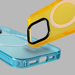 Soft Silicone Neon Clear MagSafe Phone Case For iPhone
