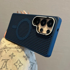 Honeycomb Mesh Cooling MagSafe Case for Samsung Galaxy with Alloy Lens Bracket