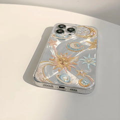 Golden Mystic Sky Celestial Print Case for iPhone