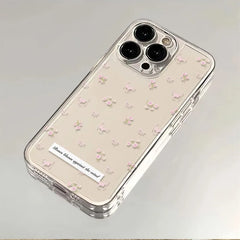 Floral Pattern Protective Cover for iPhone | Transparent Soft Cover