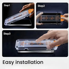 (Pack of 2) Tempered Glass Screen Protector with Oleophobic Coating & Installation Kit for Samsung Galaxy
