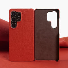 Lychee Grain Genuine Leather Case For Samsung Galaxy