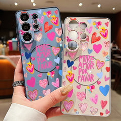 Heart Pattern Magnetic Phone Case For Samsung Galaxy