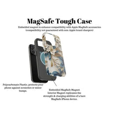 Magnetic Retro Stripe Case for iPhone | Shockproof Hard Acrylic Protective Cover