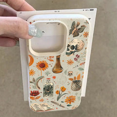 Artistic Skull Print Phone Case For iPhone