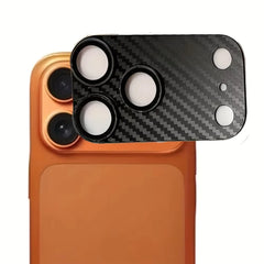 Carbon Fiber Texture Metal Camera Lens Protector for iPhone| Tempered Glass