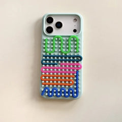 Cylindrical Labyrinth Decompression Puzzle Phone Case For iPhone | Jigsaw Puzzle Silicone Case