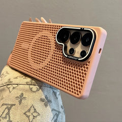 Honeycomb Mesh Cooling MagSafe Case for Samsung Galaxy with Alloy Lens Bracket