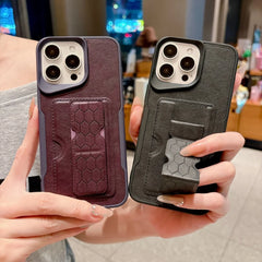 Business Leather Texture with Card Holder Slot and Stand Phone Case For iPhone