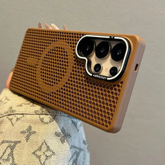 Honeycomb Mesh Cooling MagSafe Case for Samsung Galaxy with Alloy Lens Bracket