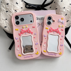 Cute Bow Mirror Phone Case For iPhone