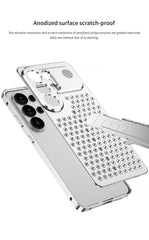 Metal Frame Cooling Case for Samsung Galaxy | Hollow Out Heat Dissipation Aluminum Cover | Hard 2-in-1 Shockproof Bumper Case