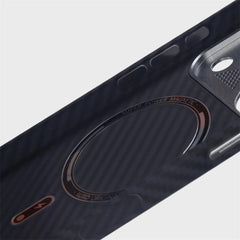 Carbon Fiber Texture Case for iPhone | Alloy Lens MagSafe Phone Cover