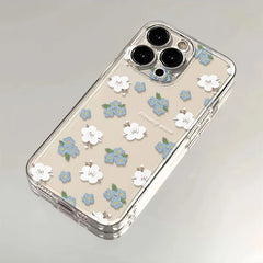 Floral Pattern Protective Cover for iPhone | Transparent Soft Cover