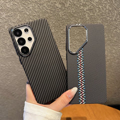 Colorful Kevlar Carbon Fiber Magnetic Phone Case For Samsung