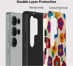 Vintage Floral Pattern Phone Case For Samsung Galaxy | Shockproof Acrylic Cover