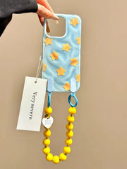 Meteorite Lattice Star Phone Case For iPhone with Bracelet