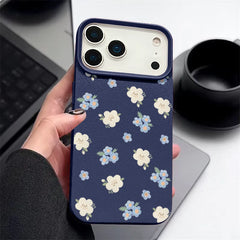 Aesthetic Textured Floral iPhone Case | Vintage Garden Pattern Matte Protective Cover