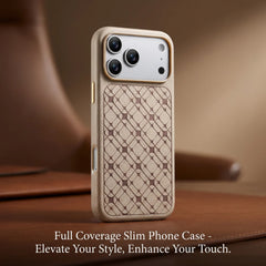 Embossed Pattern Leather Case for iPhone