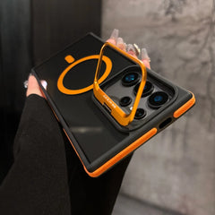 Flip Metal Lens Holder Case for Samsung Galaxy