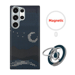 Aramid Kevlar Carbon Fiber Case for Samsung Galaxy | Ultra-Thin Magnetic Cover | Matching Ring Grip Bundle