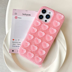 Trendy 3D Heart Suction Cup iPhone Case | Soft Silicone Hands-Free Mirror Selfie Cover