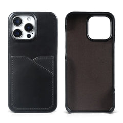 Genuine Leather with Card Slot Case For iPhone | Aesthetic Vintage Phone Back Cover