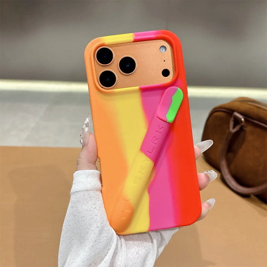 Silicone Phone Case with Hidden Compartment For iPhone