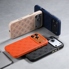 Embossed Pattern Leather Case for iPhone