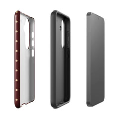 Burgundy Dotted Phone Case for Samsung Galaxy