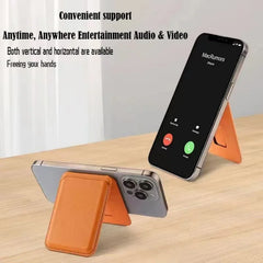 Strong Magnetic Leather Wallet With Hide Stand Case for iPhone | MagSafe Wallet