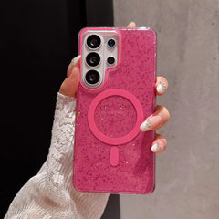 Transparent  Glitter Magnetic Phone Case For Samsung Galaxy | Shockproof Bumper Cover